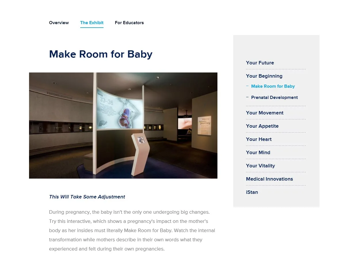 Museum of Science and Industry, Chicago: Make Room for Baby